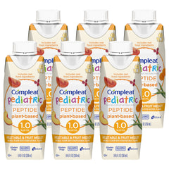 Pediatric Tube Feeding Formula Compleat Pediatric Peptide 1.0 Vegetable / Fruit Medley Flavor 250 mL Reclosable Carton Liquid Plant Based