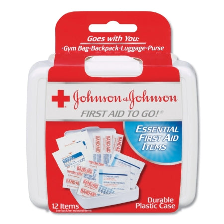 First Aid Kit Johnson and Johnson to Go Plastic Case,Packaging Type- Each
