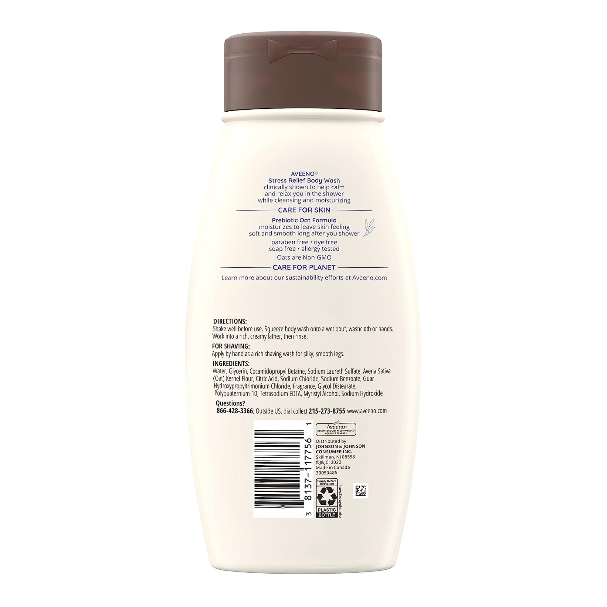 Body Wash Aveeno Stress Free Liquid 18 oz. Bottle Lavender Scent,Packaging Type- Each