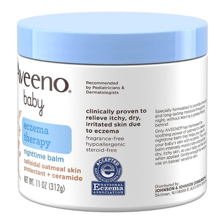 Crema para eccema Aveeno Baby Eczema Therapy Nighttime Balm, frasco de 325 ml, ungüento sin perfume, tipo de envase: individual