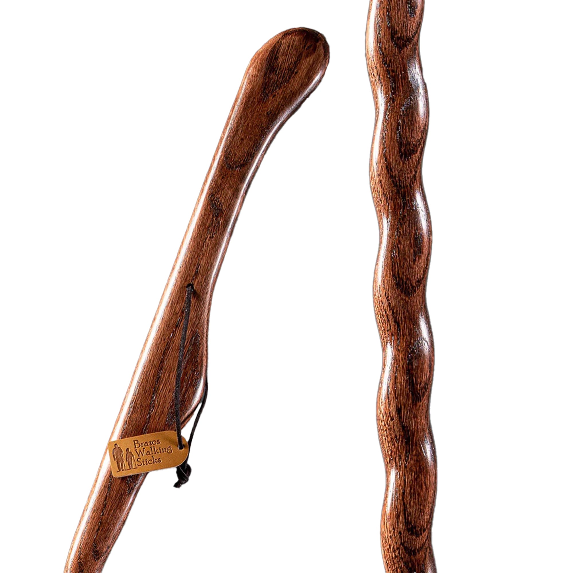 Bastón Brazos Twisted HitchHiker de madera, 48 pulgadas de alto, color rojo. Tipo de embalaje: individual.