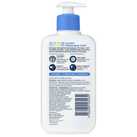 Baby Lotion CeraVe 8 oz. Pump Bottle Unscented Lotion,Packaging Type- Each