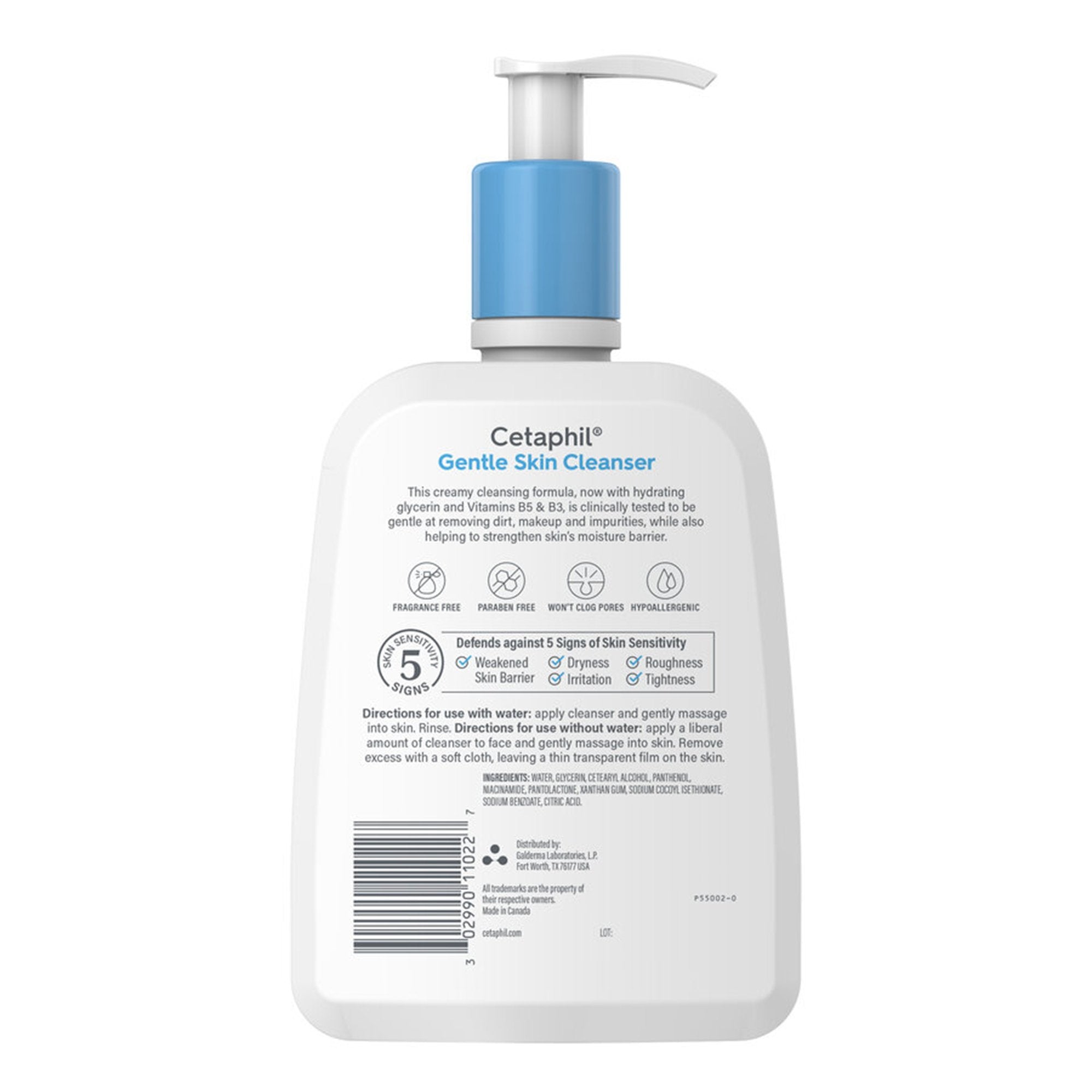 Facial Cleanser Cetaphil Gentle Skin Cleanser Lotion 16 oz. Pump Bottle Unscented,Packaging Type- Each