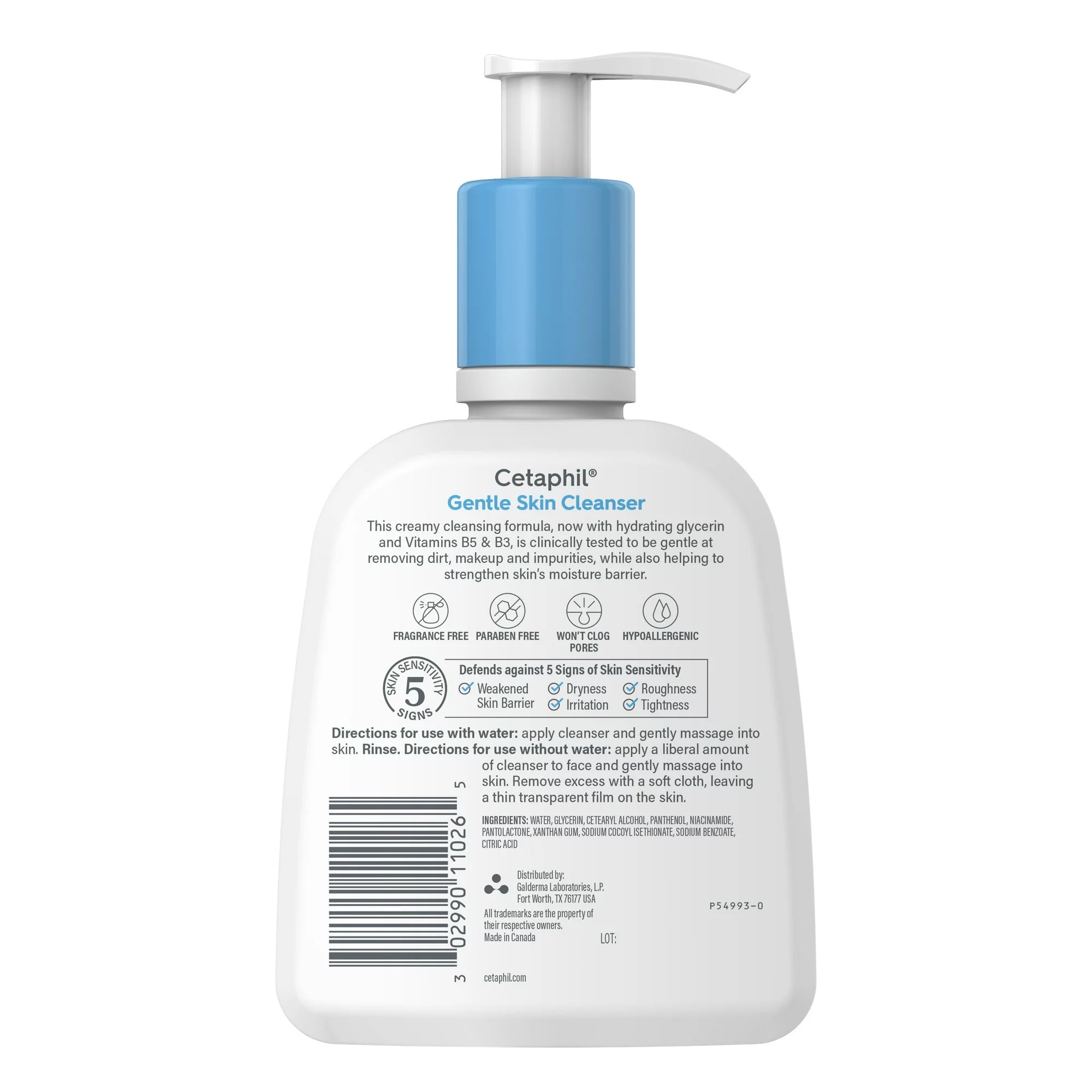 Facial Cleanser Cetaphil Gentle Skin Cleanser Lotion 8 oz. Pump Bottle Unscented,Packaging Type- Each
