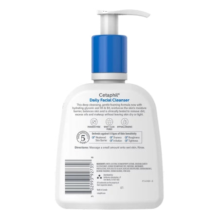 Facial Cleanser Cetaphil Daily Facial Cleanser Gel 8 oz. Pump Bottle Gentle Scent,Packaging Type- Each