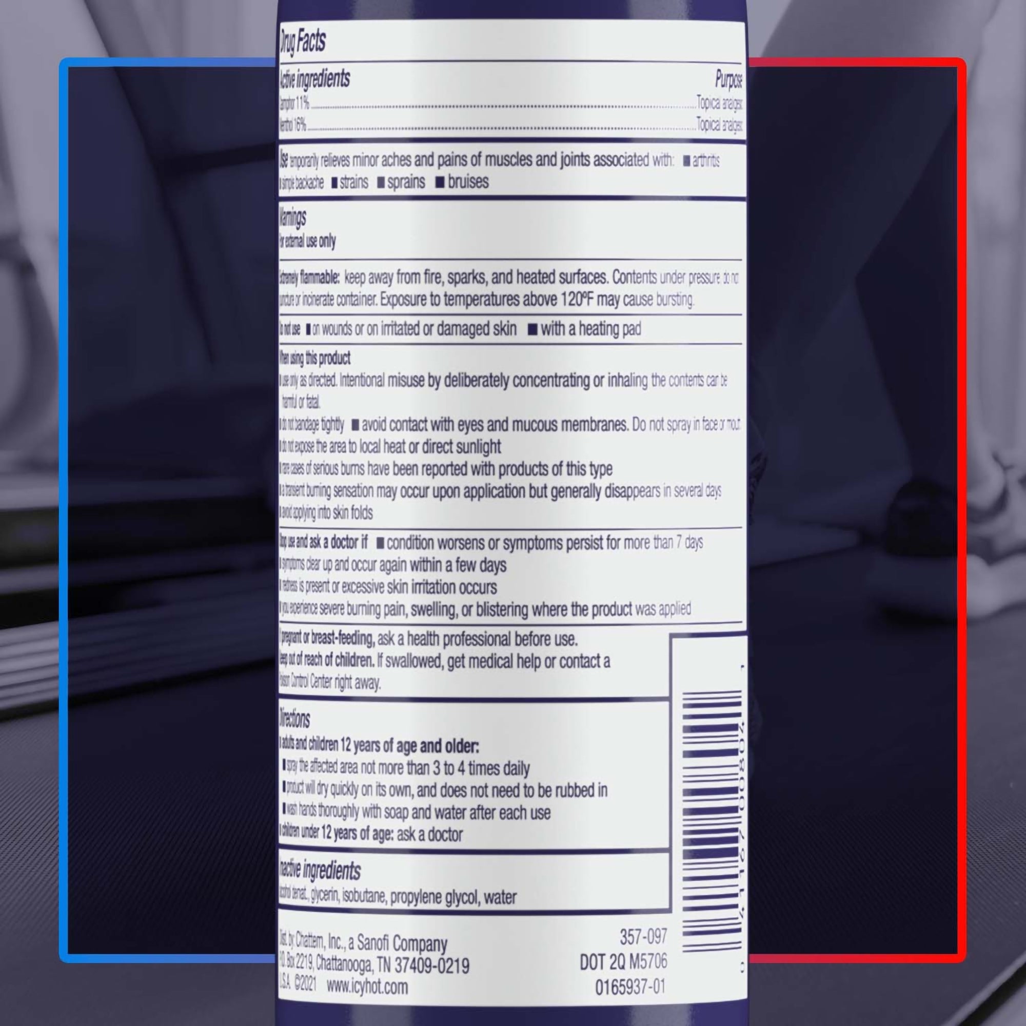Spray tópico para aliviar el dolor, frío y caliente, 4 oz. Tipo de envase: cada uno