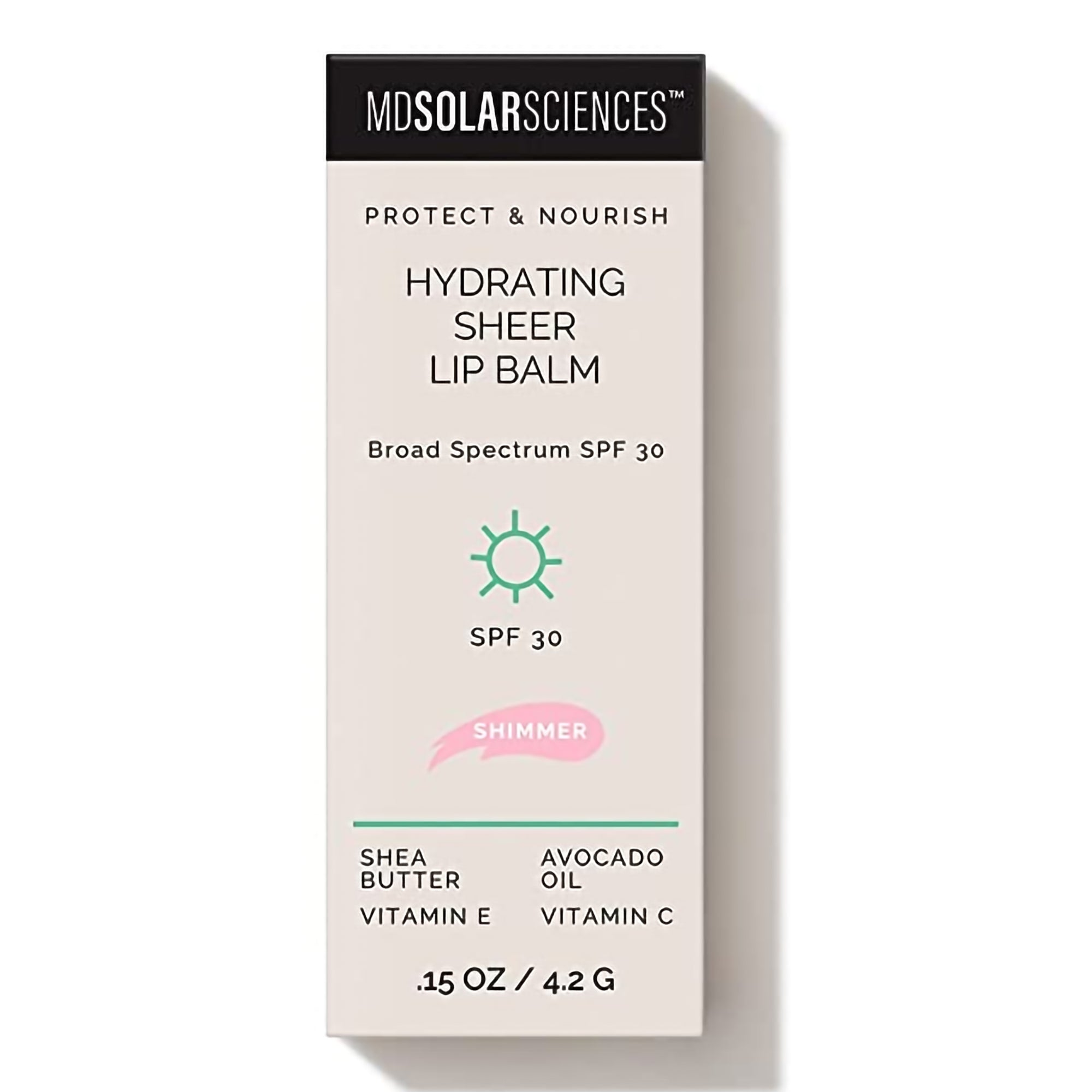 Tinted Lip Balm with Sunscreen MDSolarsciences Hydrating Sheer SPF 30 0.15 oz. Tube,Packaging Type- Each
