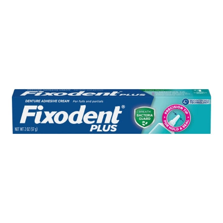 Denture Adhesive Fixodent Plus Breath Bacteria Guard Cream 2 oz.,Packaging Type- Each