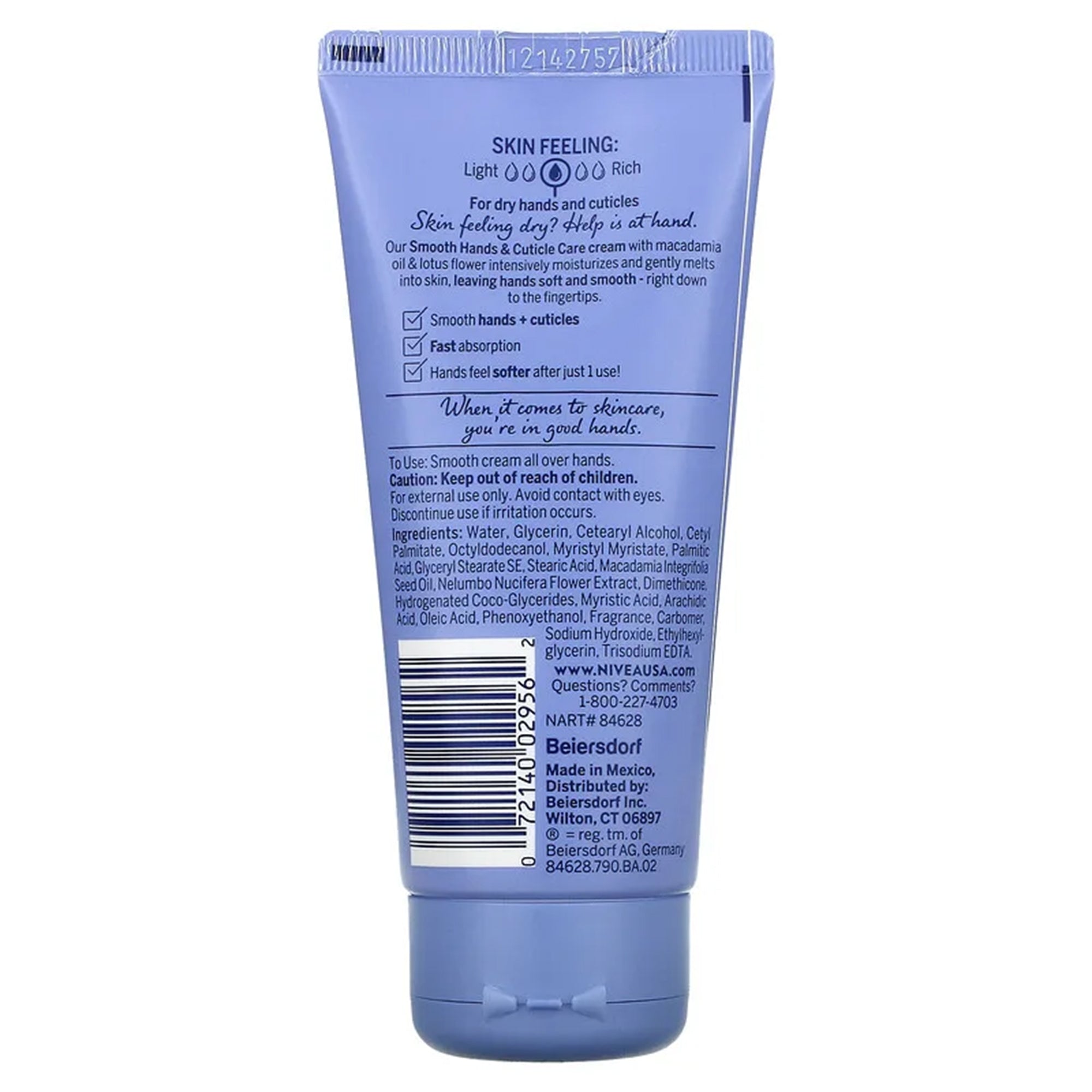 Hand Moisturizer NiveaSmooth Hands and Cuticle Care 2.6 oz. Tube Scented Cream,Packaging Type- Each