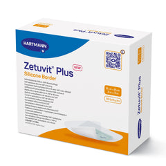 Super Absorbent Dressing Zetuvit Plus Silicone Border Silicone Adhesive 3 X 3 Inch Square