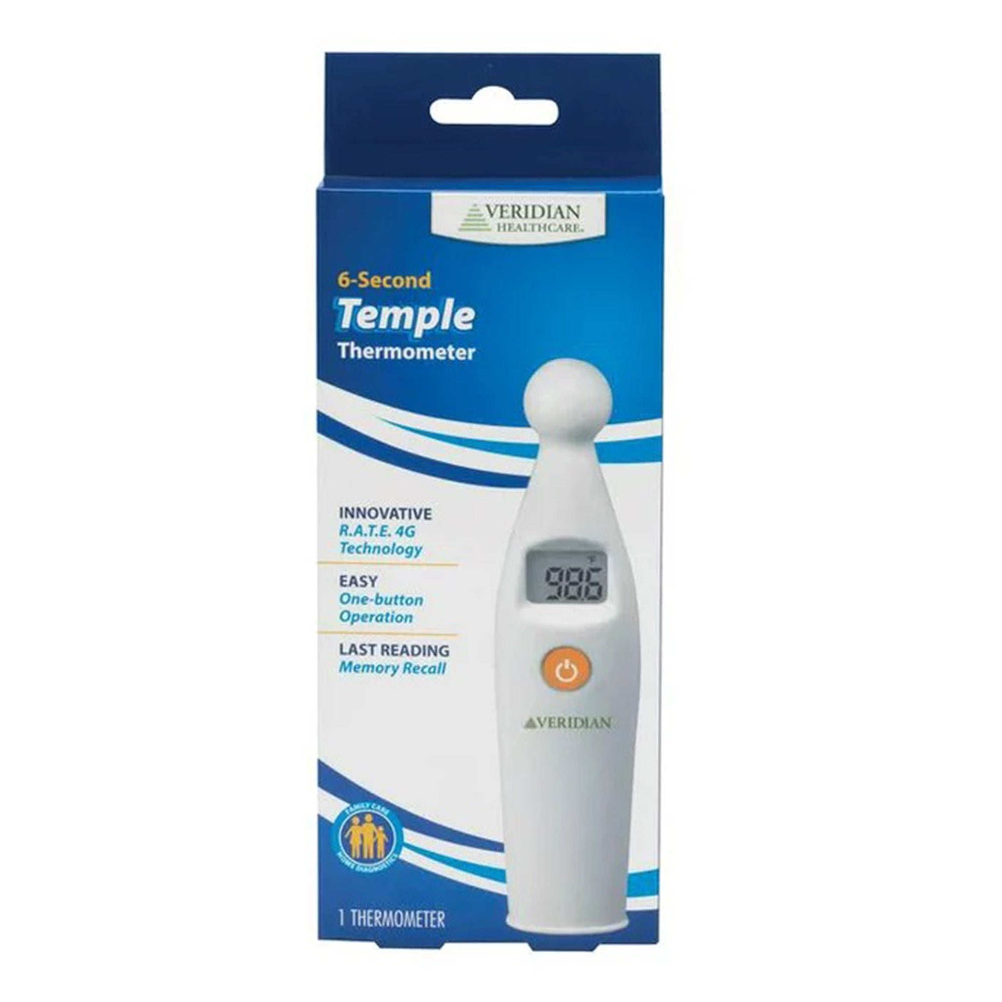 Temporal Contact Thermometer Veridian Temporal Probe Handheld