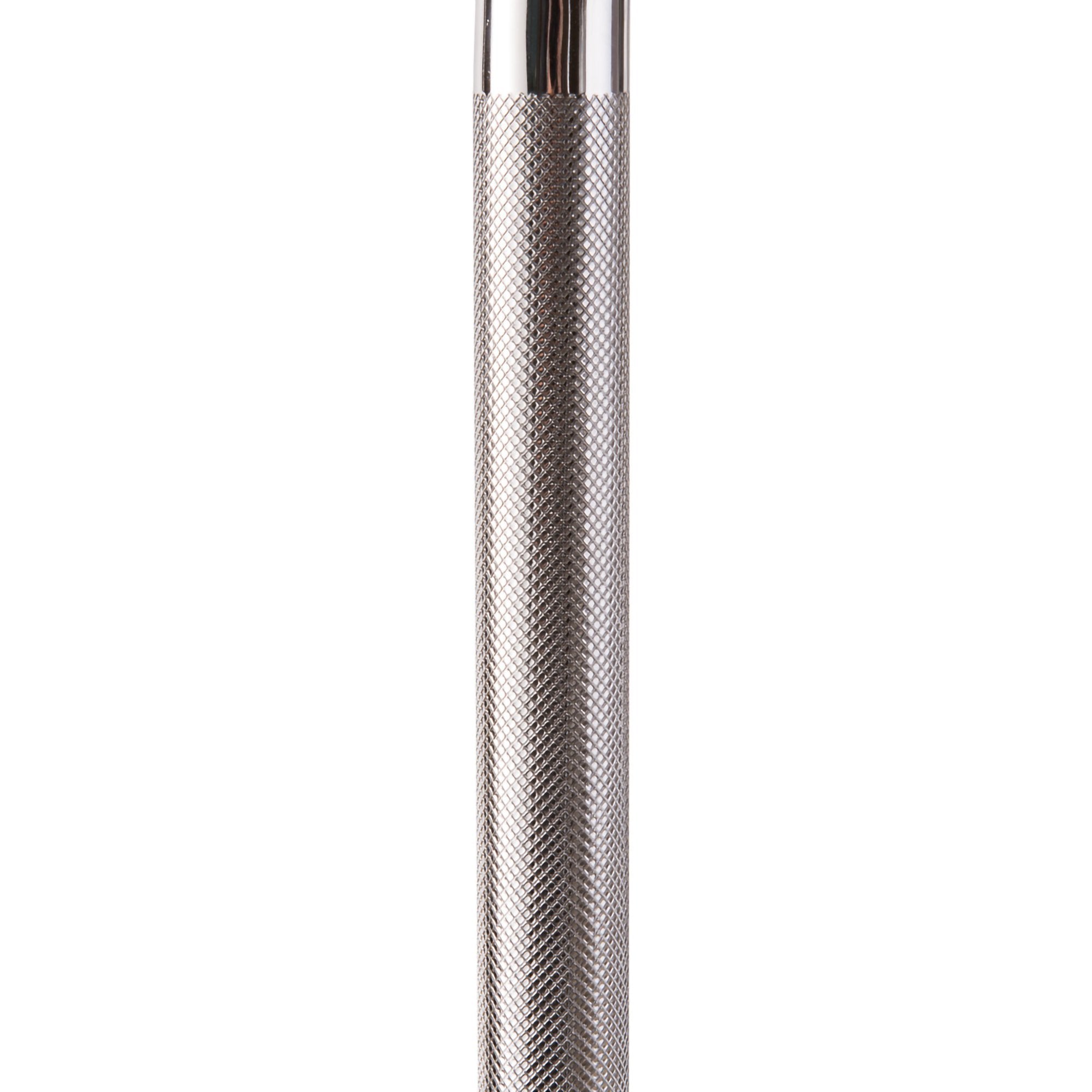 Close up stainless steel grab bar