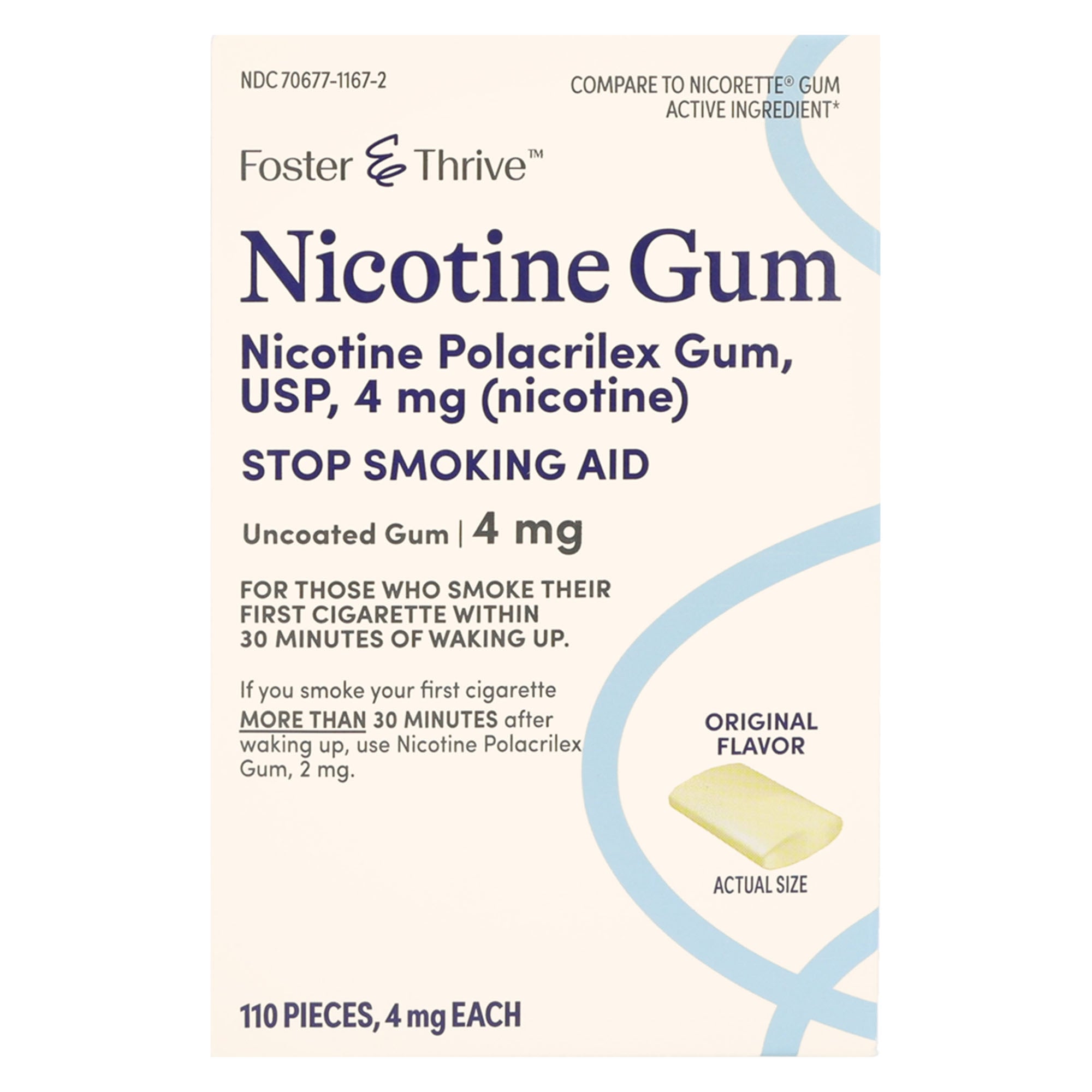 Stop Smoking Aid Foster & Thrive 4 mg Strength Gum, Packaging Type - Packet