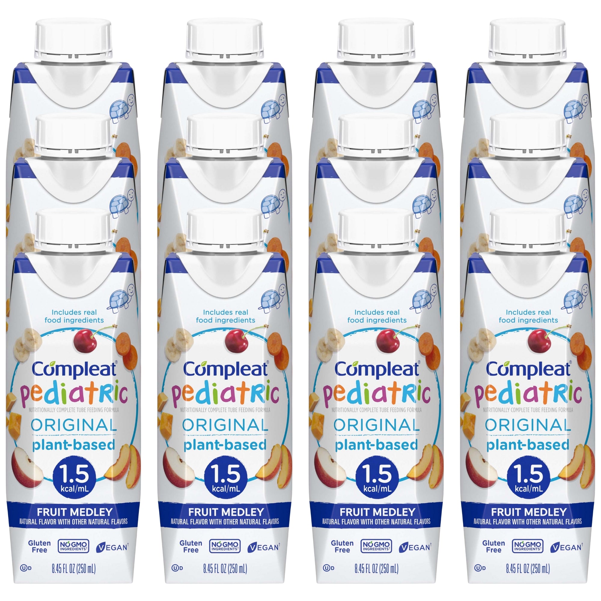 Pediatric Tube Feeding Formula Compleat Original 1.5 Fruit Medley Flavor 250 mL Reclosable Carton Liquid, Packaging Type- Case