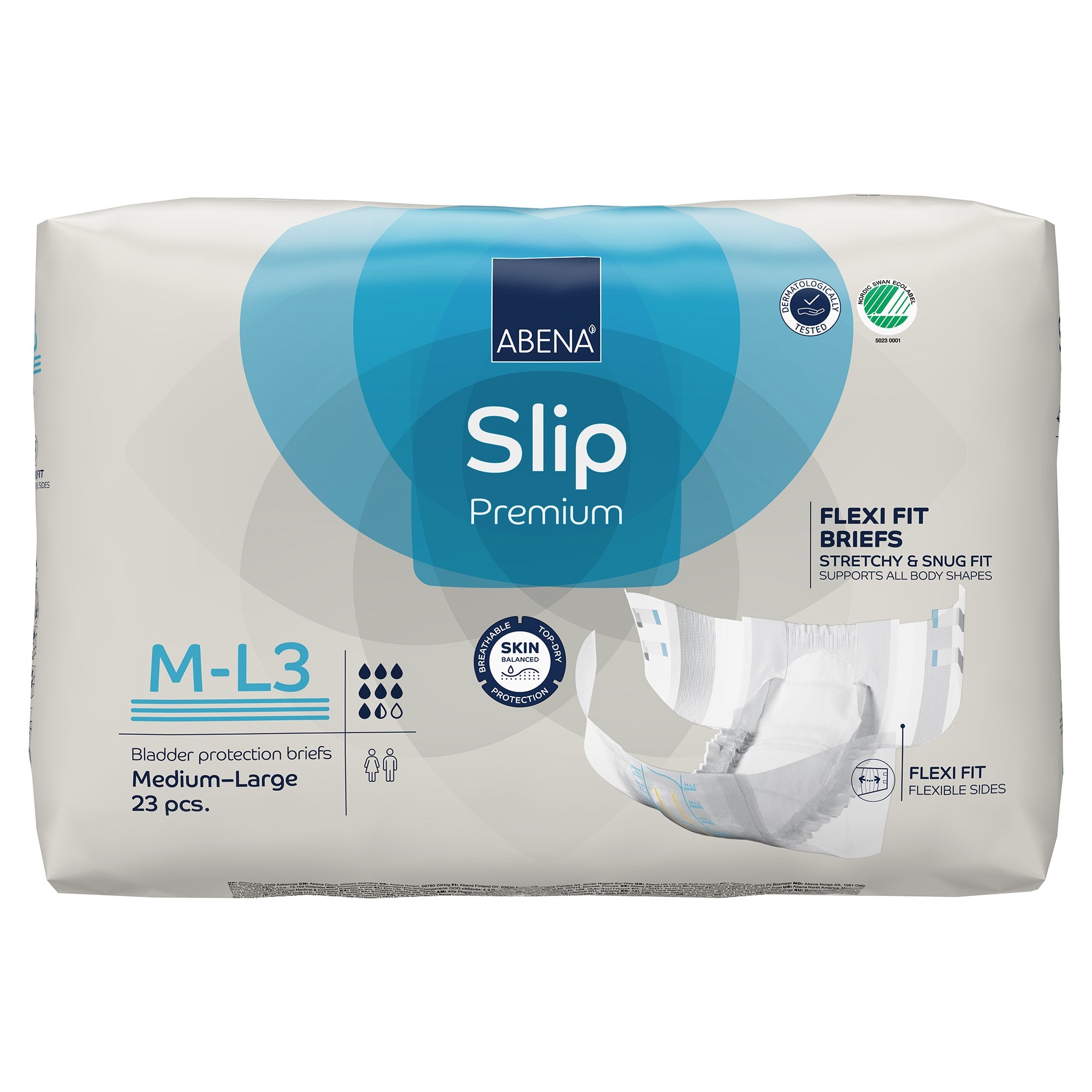 Unisex Adult Incontinence Brief Abena Slip Flexi Fit Medium / Large Disposable Heavy Absorbency, Packaging Type- Case