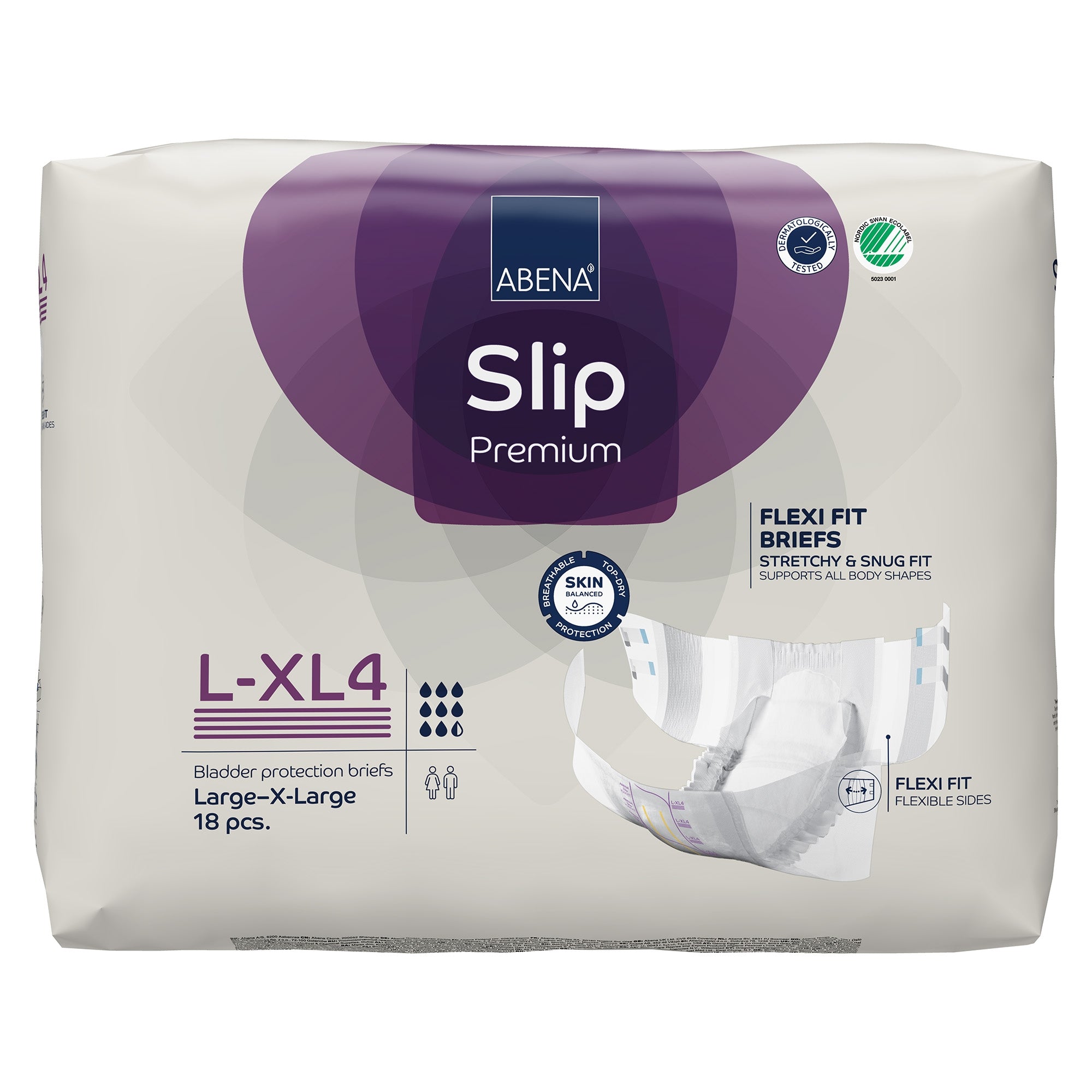 Unisex Adult Incontinence Brief Abena Slip Flexi Fit Large / X-Large Disposable Heavy Absorbency, Packaging Type- Case