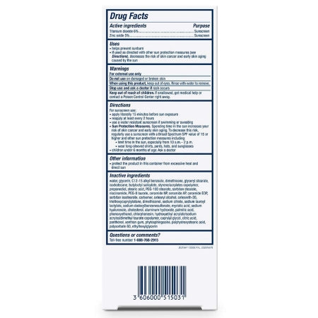 Sunscreen CeraVe Hydrating Mineral Sunscreen Face SPF 30 Lotion 2.5 oz. Tube,Packaging Type- Each