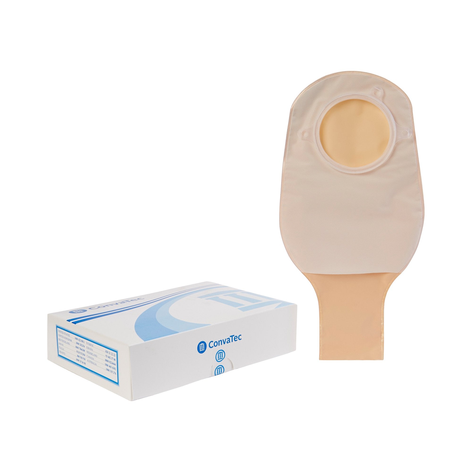 Colostomy Pouch Sur-Fit Natura Two-Piece System 12 Inch Length Drainable