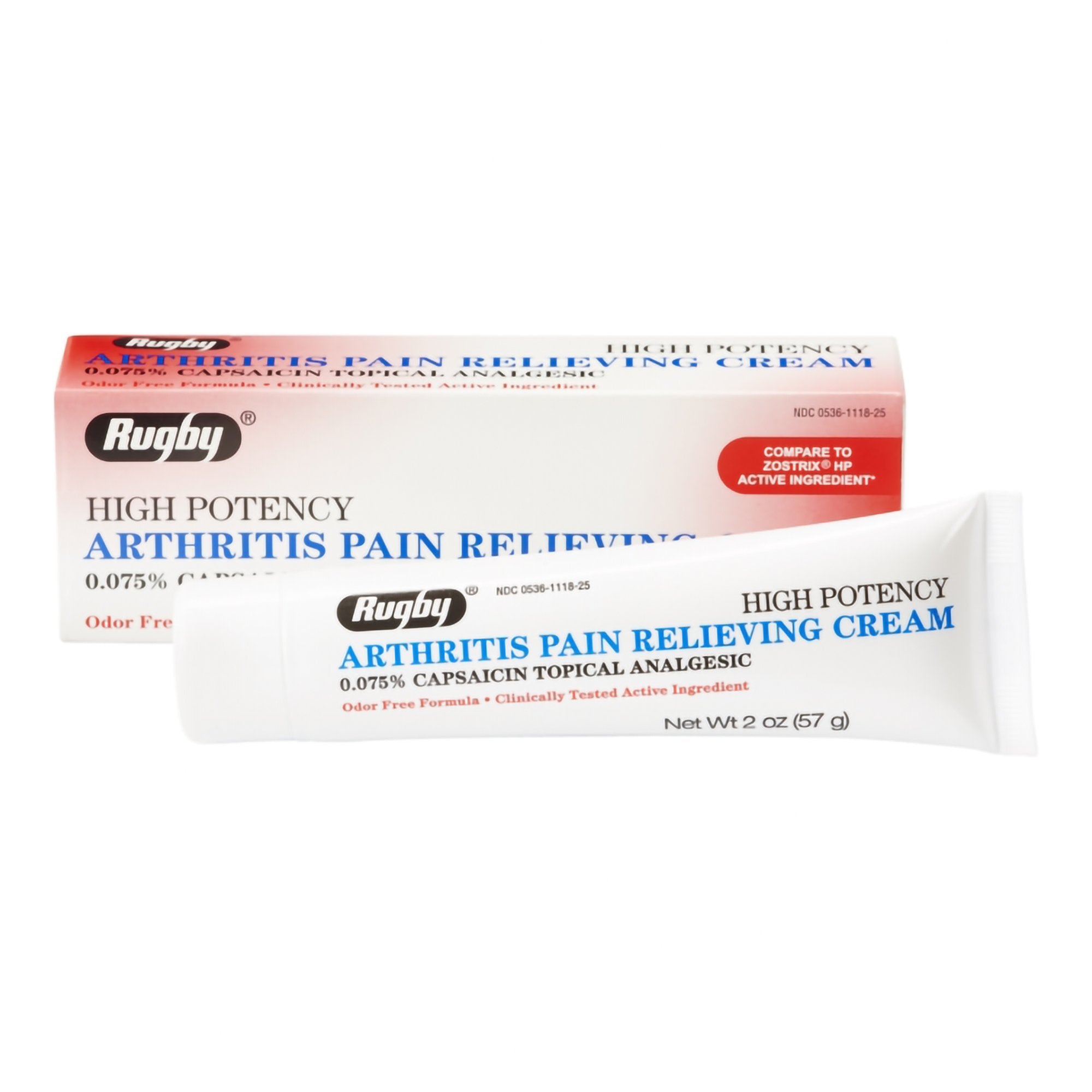 Topical Pain Relief Major 0.075% Strength Capsaicin Cream 2 oz.