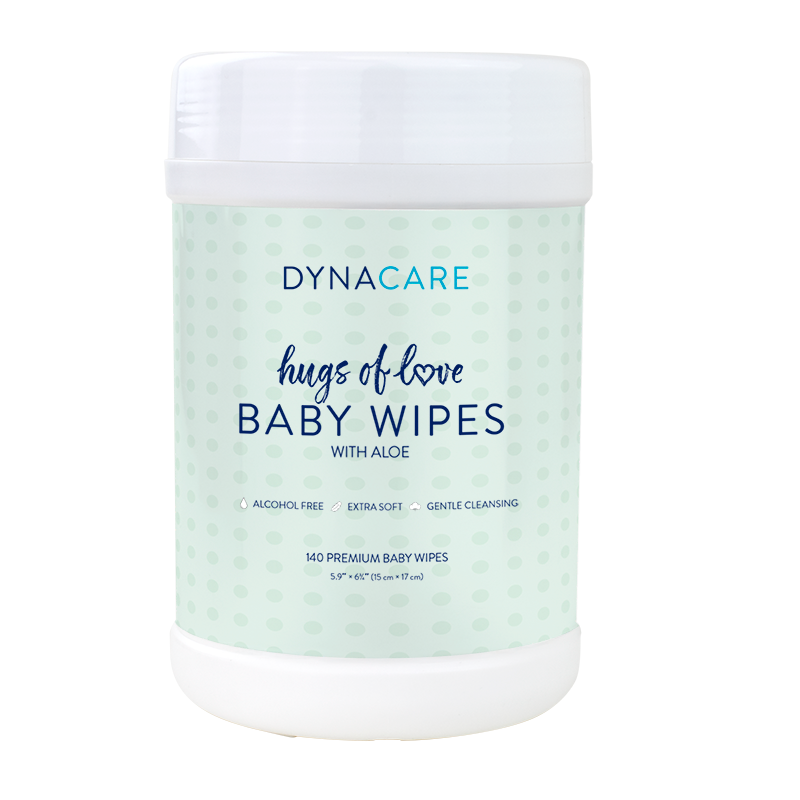Dynarex Hugs of Love Baby Wipes, Resealable Bag
