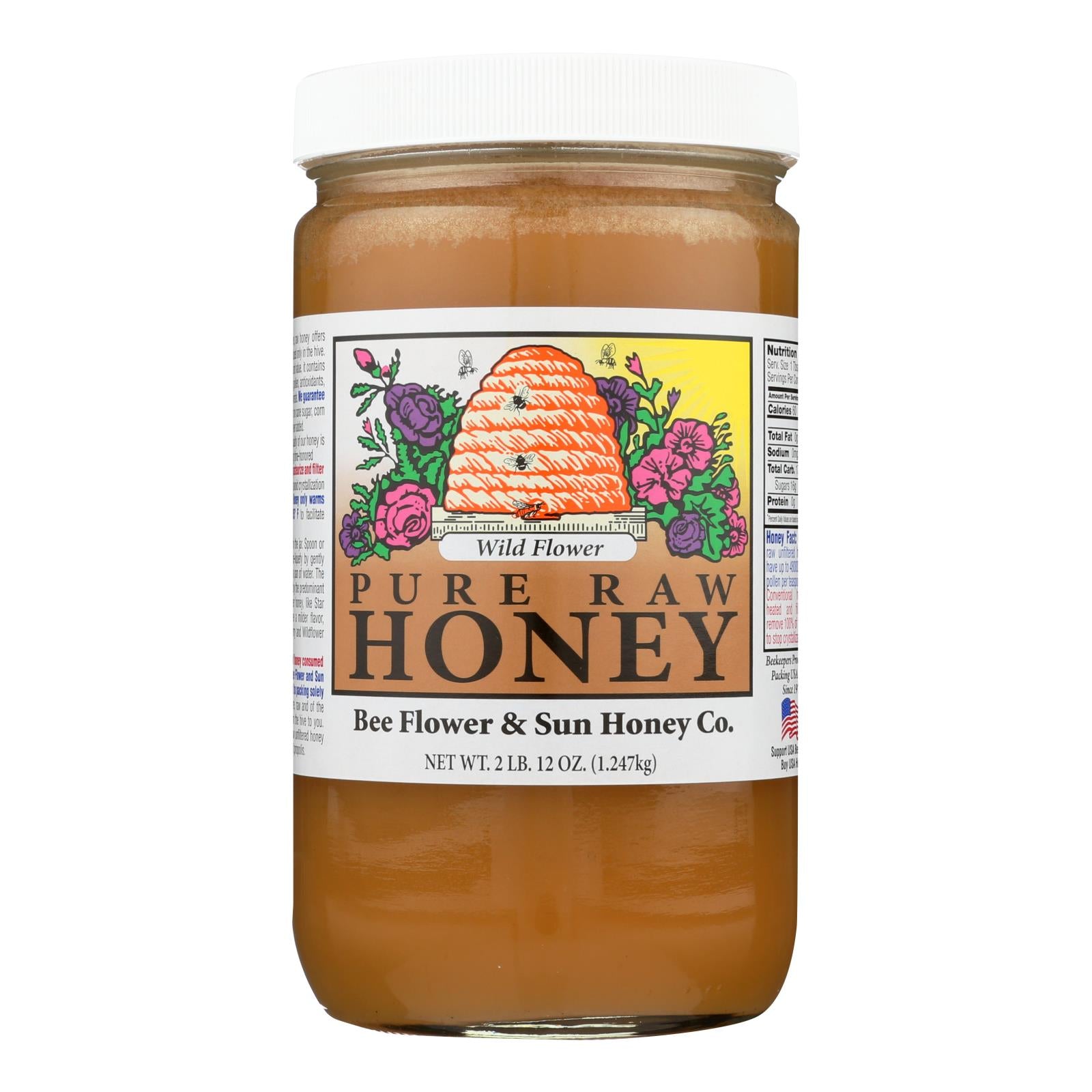 Bee Flower & Sun Honey   Honey Wild Flower   Case Of 6   44 Oz   All Care Store