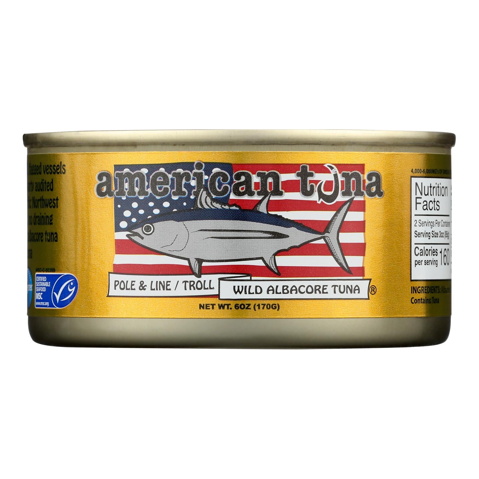 American Tuna - Tuna Wild Albacore With Added Salt - Case Of 12-5 Ounces