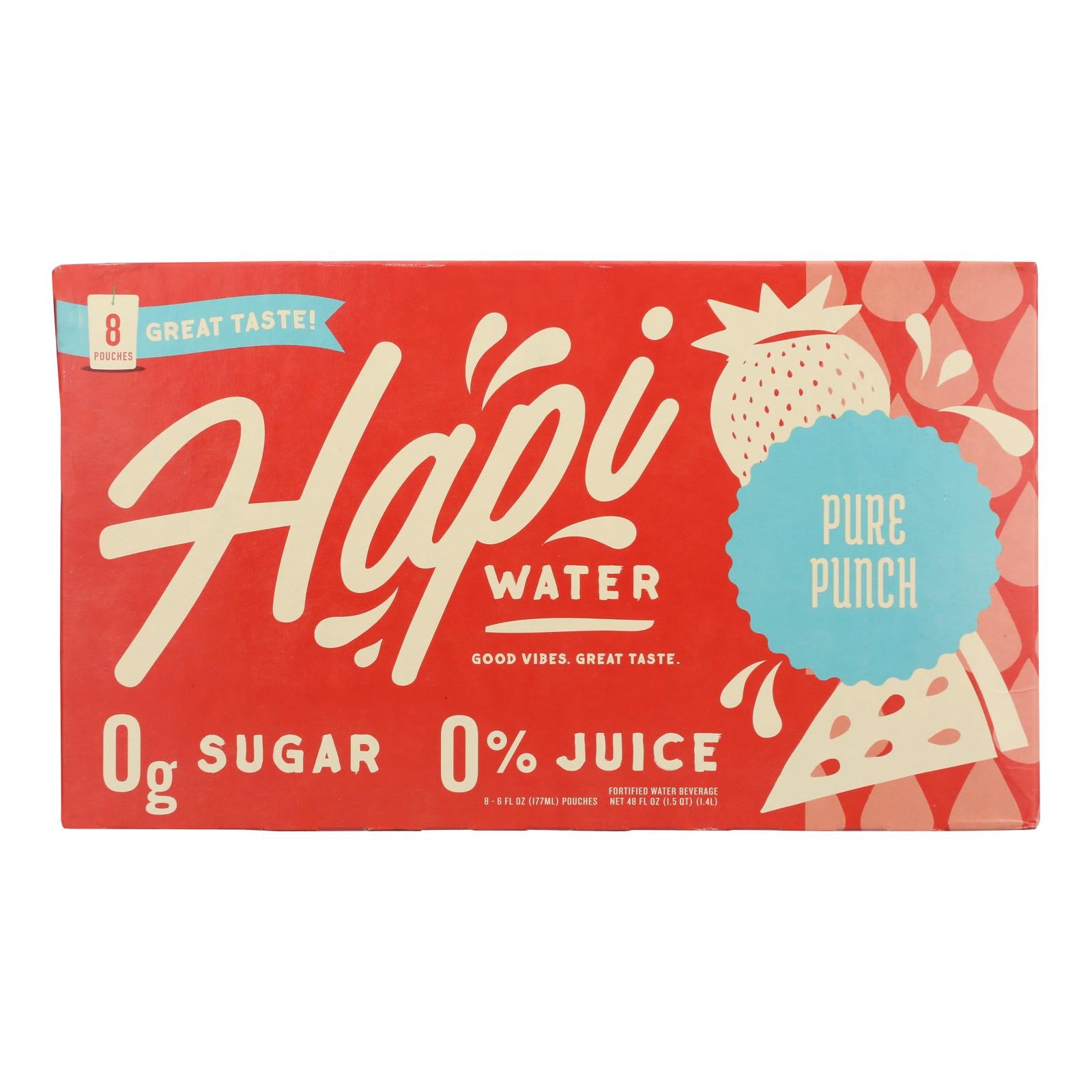 Hapi Drinks   Water Pure Punch   Case Of 4 8/6 Fluid Ounces   All Care Store