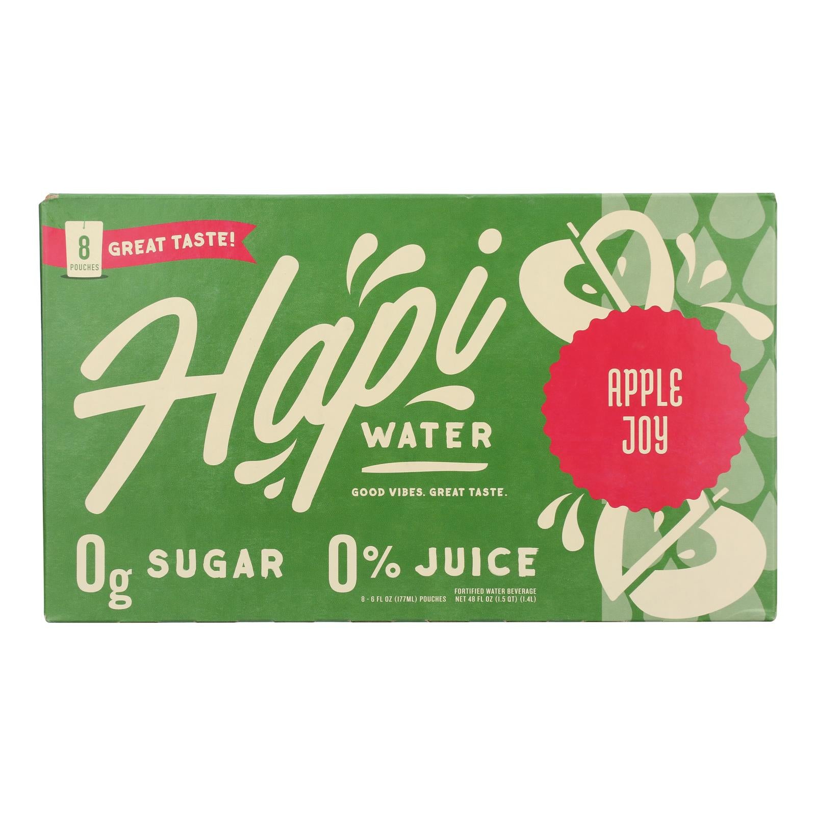 Hapi Drinks Water Apple Joy Case Of 4 8/6 Fluid Ounces All Care Store