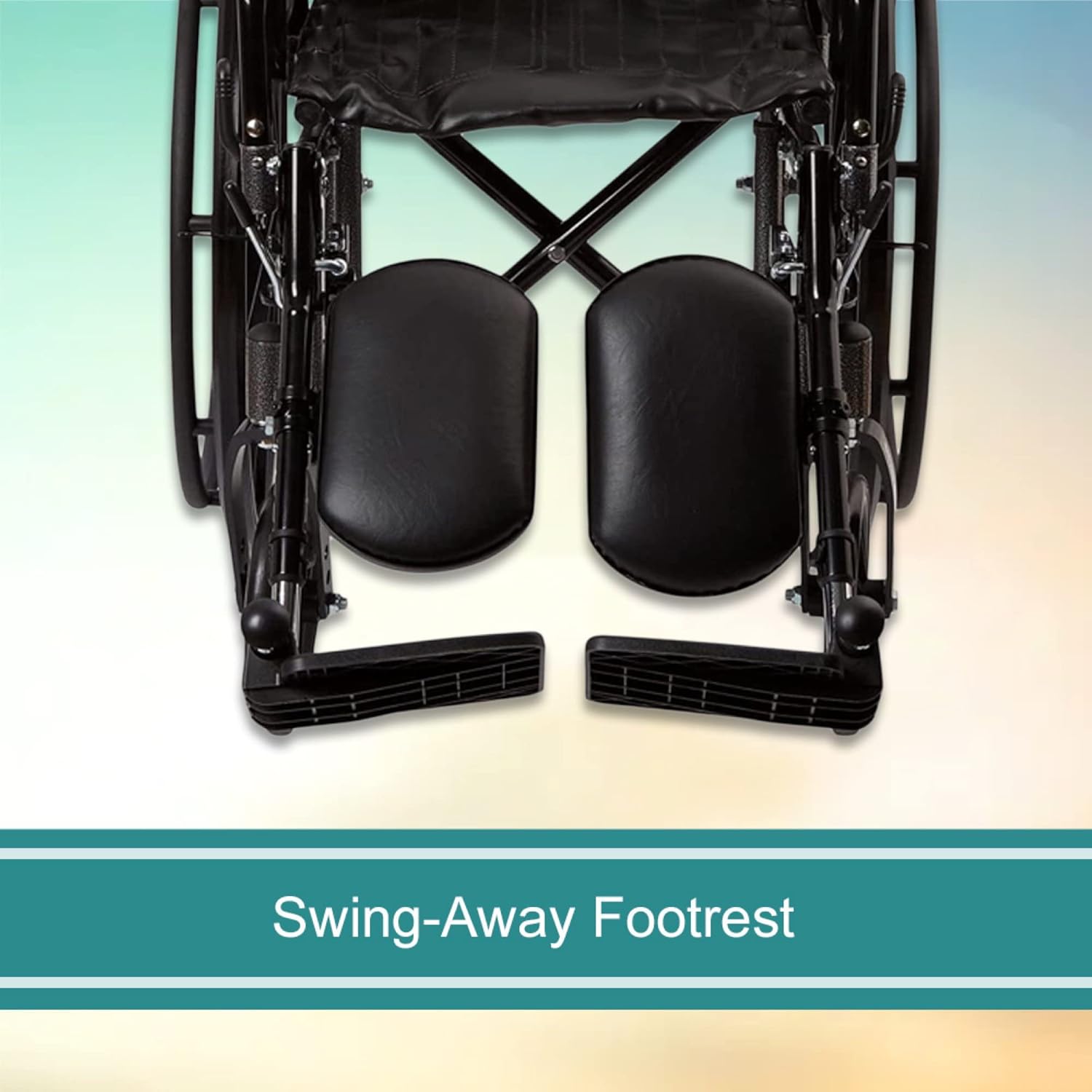 Wheelchair McKesson Dual Axle Desk Length Arm Swing-Away Elevating Legrest Black Upholstery 16 Inch Seat Width Adult 250 lbs. Weight Capacity, Packaging Type- Each