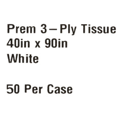 McKesson Premium Physical Exam Patient Drape Sheet – White 3-Ply Pebble-Embossed Tissue, 40 × 90 in Non-Sterile, Latex-Free (Case of 50) | BAA & TAA Compliant