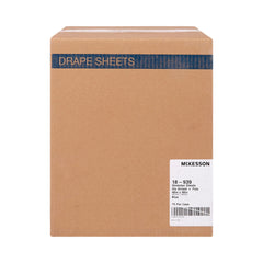 Stretcher Sheet McKesson Flat Sheet 40 W X 90 L Inch Blue Polyback Airlaid Disposable, Packaging Type- Case