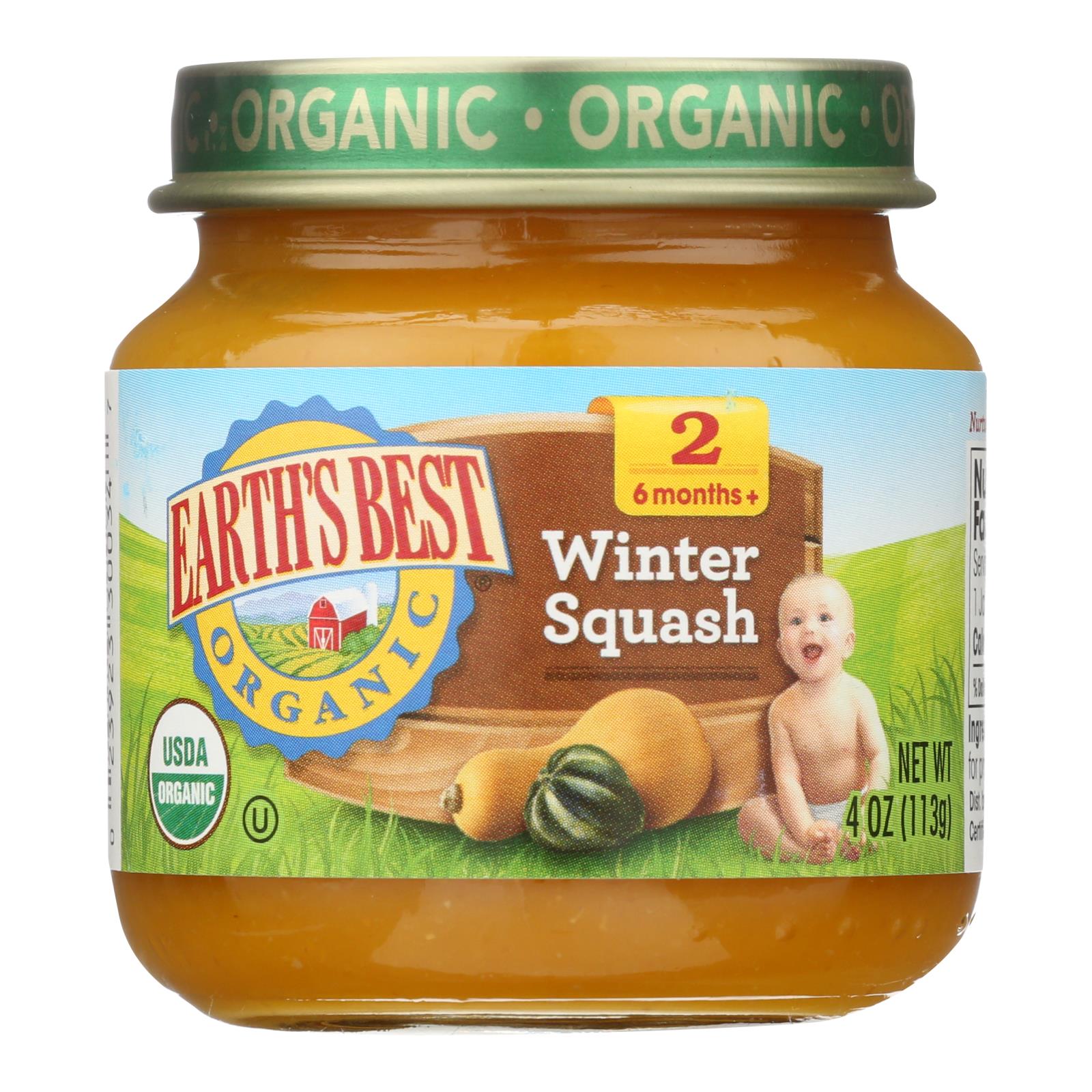 Earth's Best   Stg 2 Og2 Winter Squash   Cs Of 10 4 Oz   All Care Store