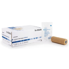 Cohesive Bandage McKesson 6 Inch X 5 Yard Self-Adherent Closure Tan Sterile Standard Compression, Packaging Type- Case Default Title