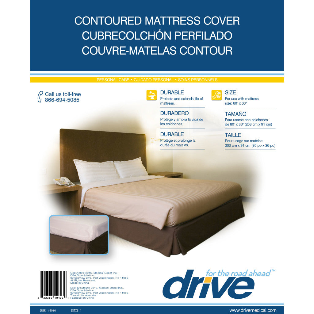 Mattress Cover drive 36 X 80 X 6 Inch Vinyl For Twin Sized Mattresses, Packaging Type- Case