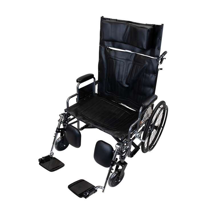 Dynarex Bari+Max Wheelchair with Detachable desk-length and Elevating Leg rest ,750 lbs ,28" x 20" ,15015-28DELR