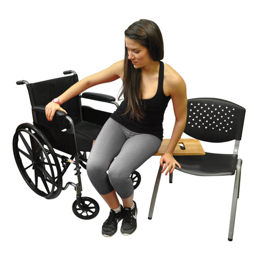 Slide On Over Transfer Board Two Cutout, Wheelchair/Commode Transfer Board Wheelchair Slide Board, 8 X 24