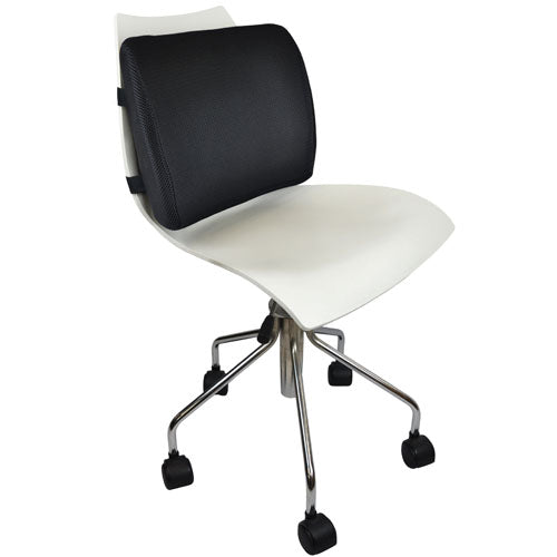 lumbar cushion w straps black memory foam blue jay