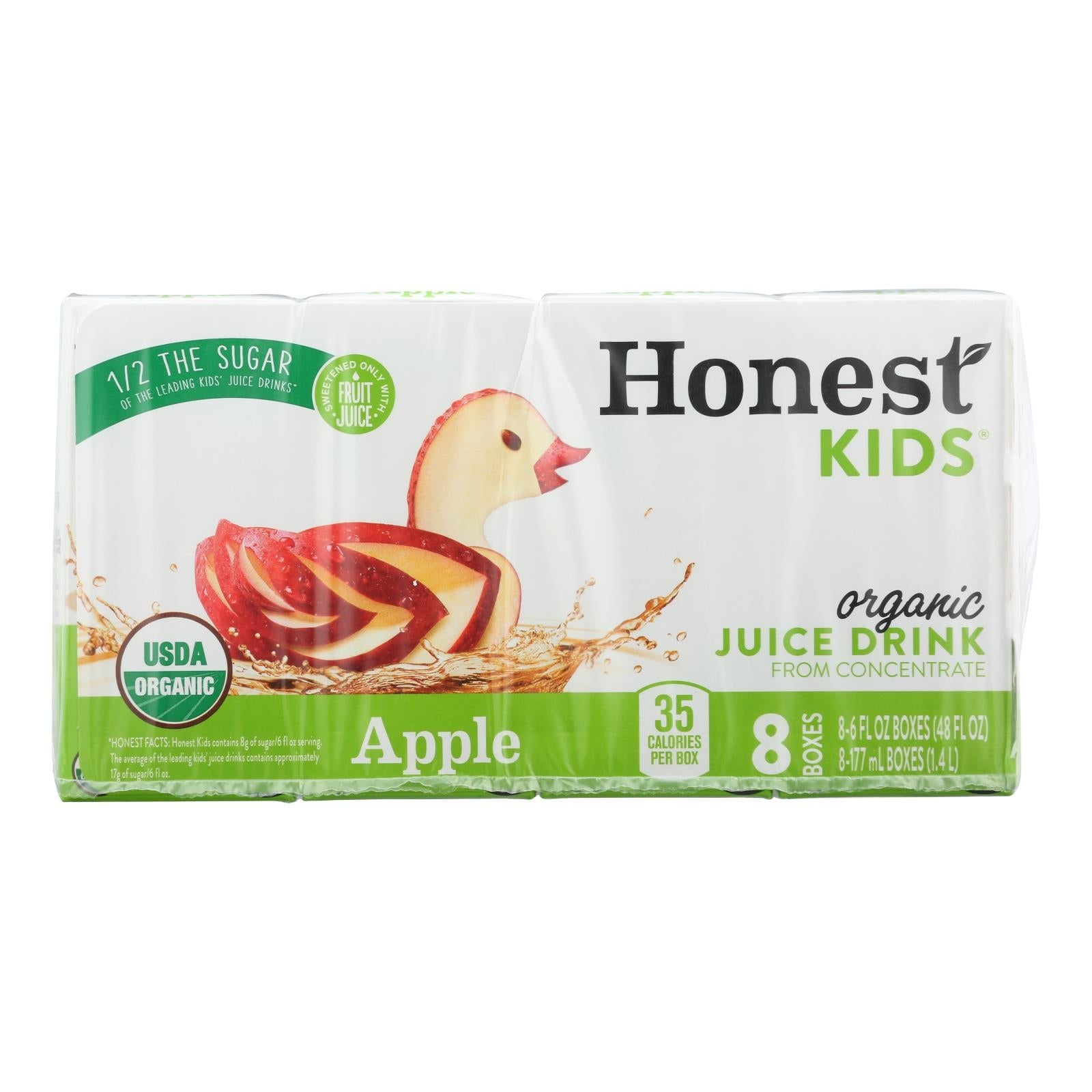 Honest Kids - Bebida de jugo de manzana - Caja de 5 - 8/6 oz