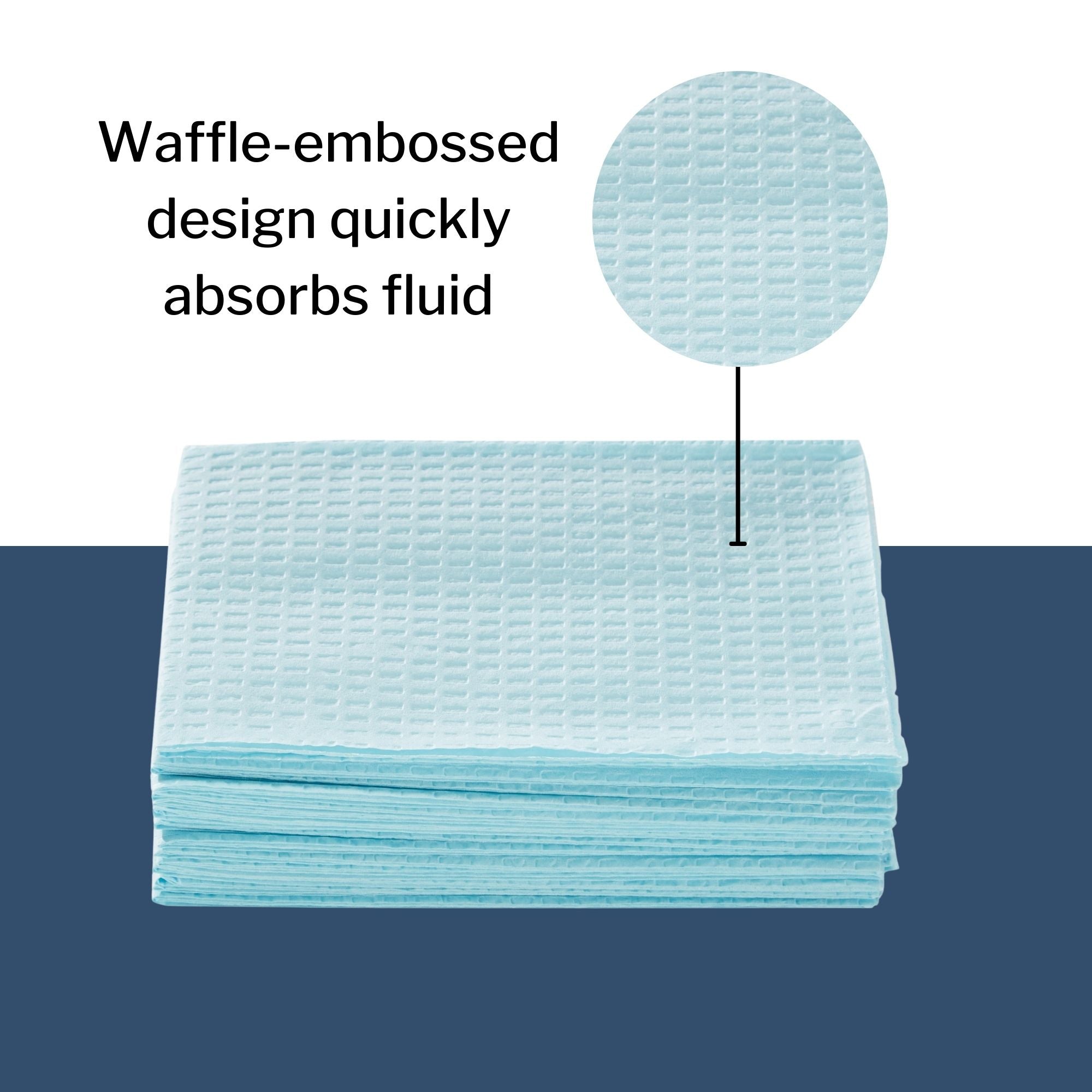 Procedure Towel McKesson 13 W X 18 L Inch Blue NonSterile, Packaging Type- 500/CS