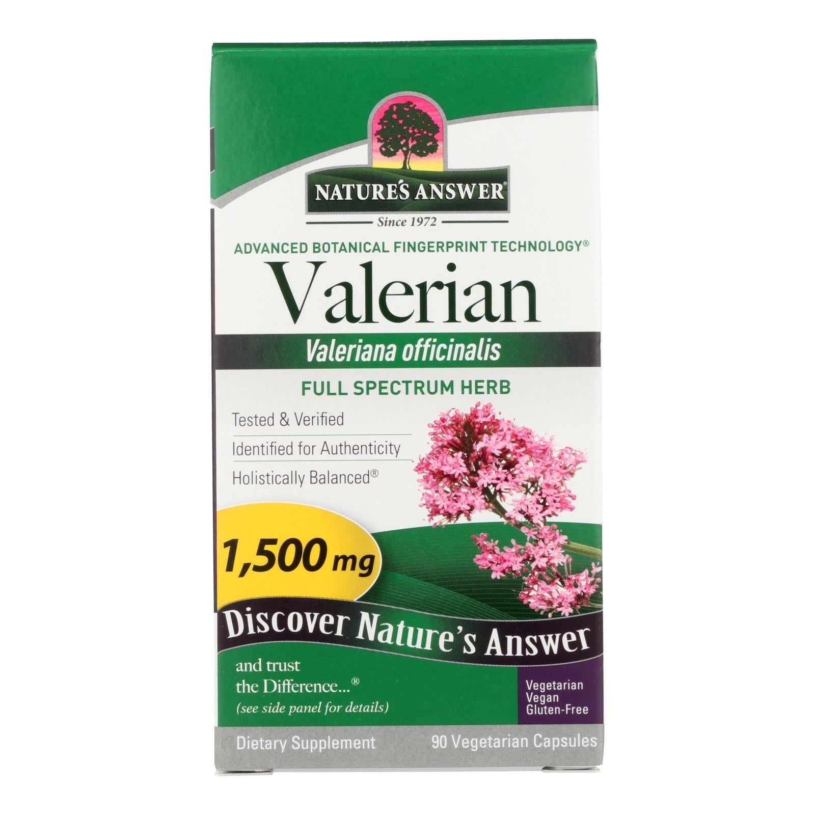 Nature's Answer - Raíz de valeriana - 90 cápsulas