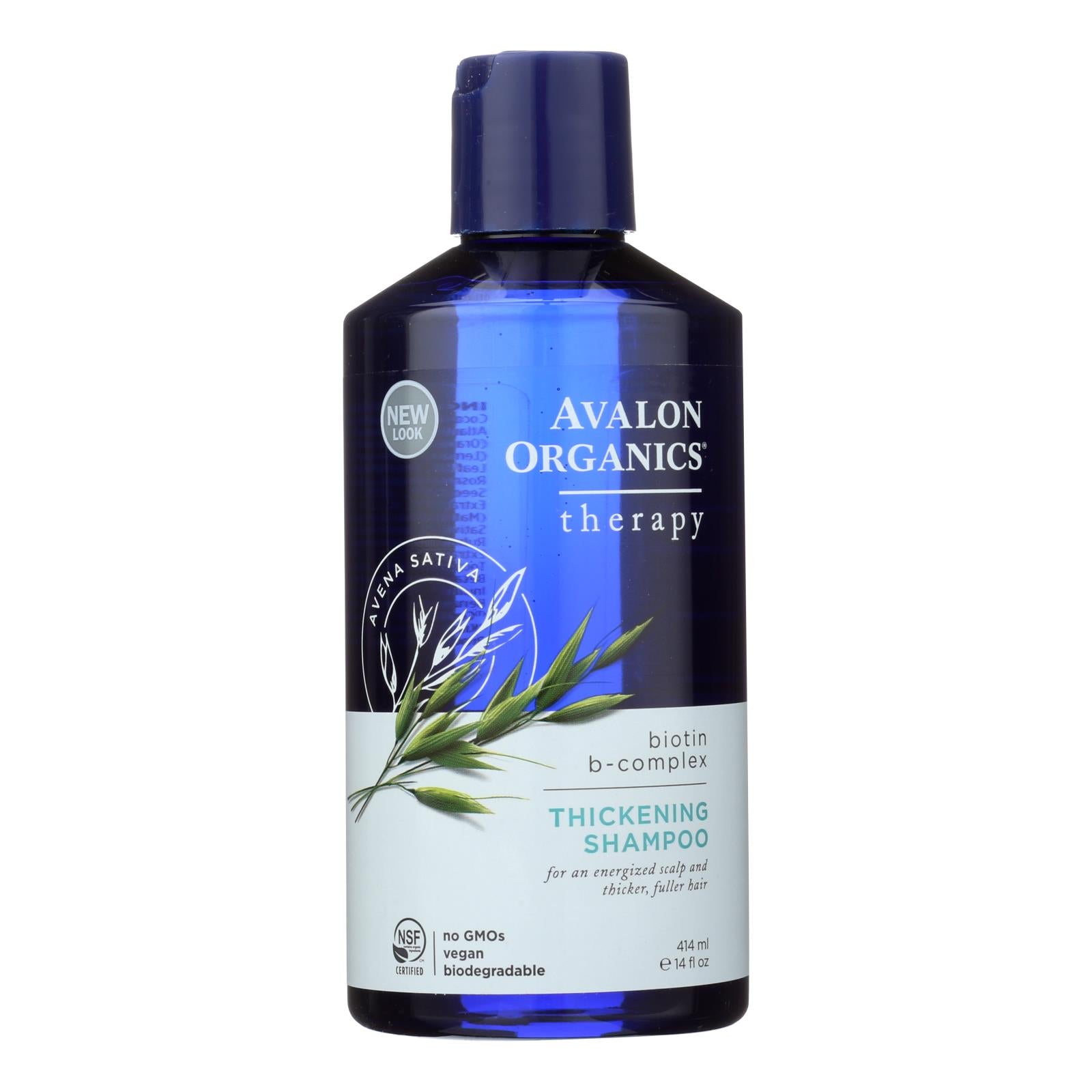 Champú espesante Avalon Organics con terapia de biotina y complejo B - 453 ml