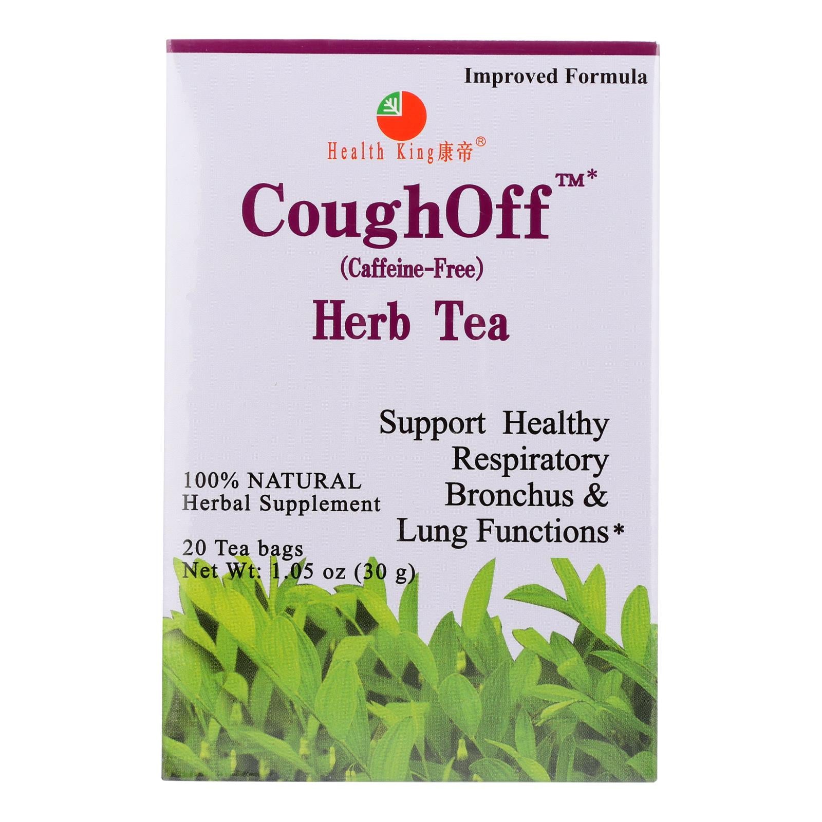 Health King Cough off Herb Tea 20 Tea Bags All Care Store