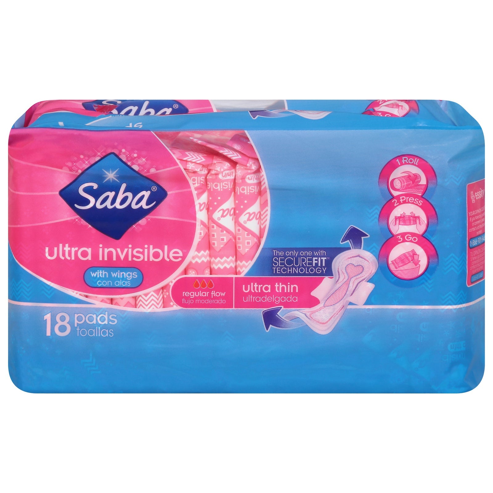 Saba - Compresas ultrafinas - Caja de 12-18 unidades