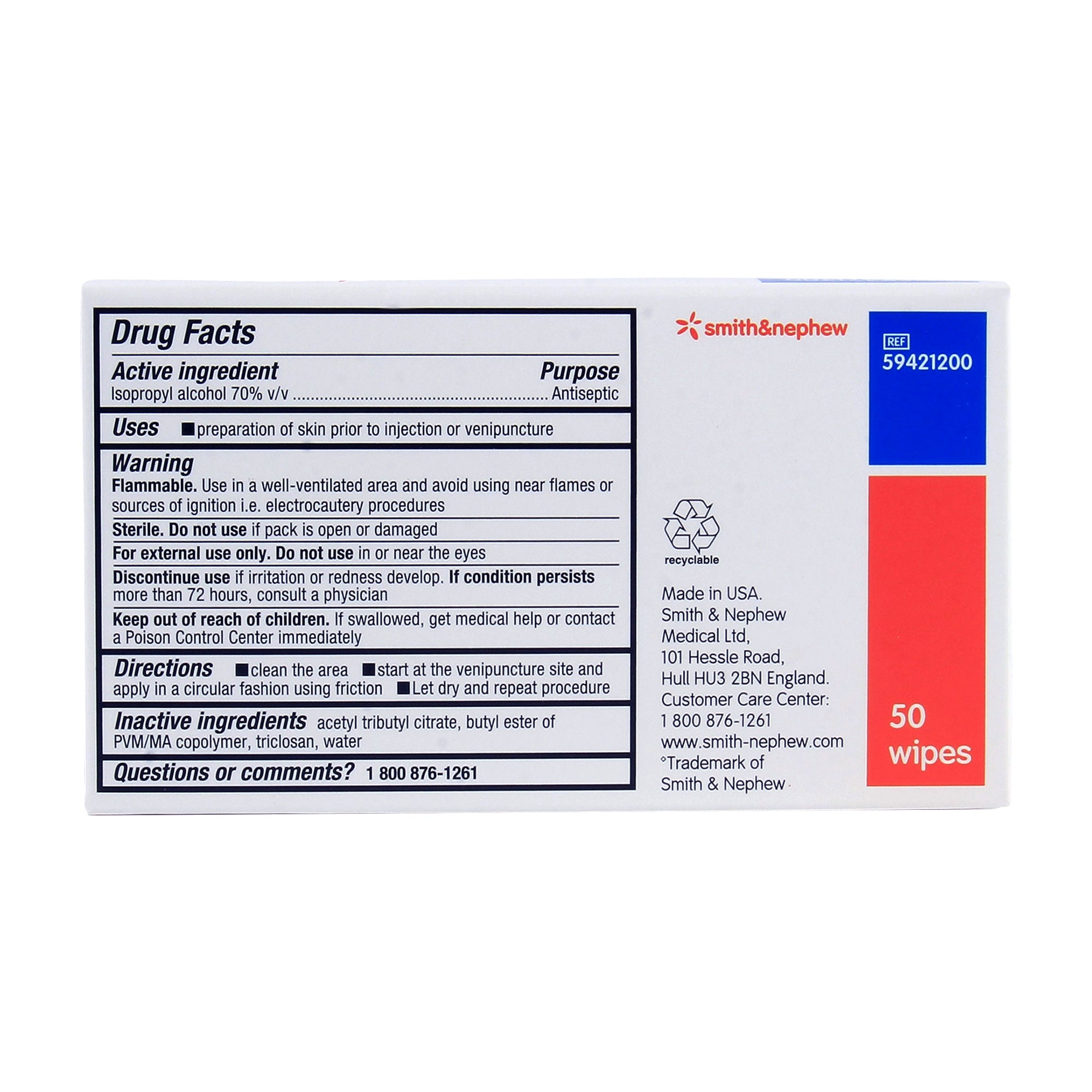 Alcohol Prep Pad IV PREP 70% Strength Isopropyl Alcohol Individual Packet Sterile, Packaging Type- Case