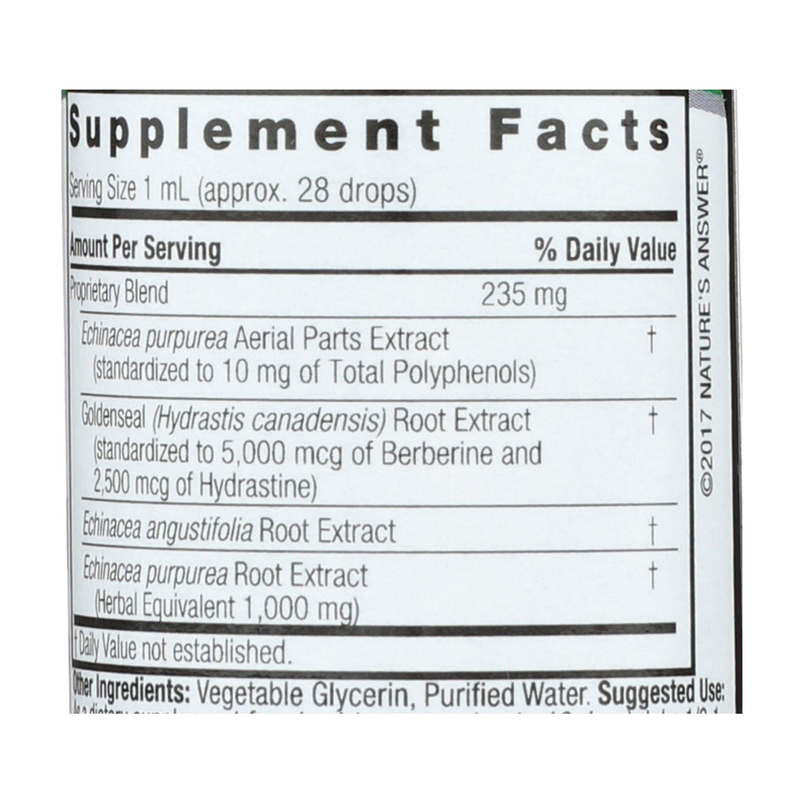 natures answer echinacea goldenseal alcohol free 1 oz