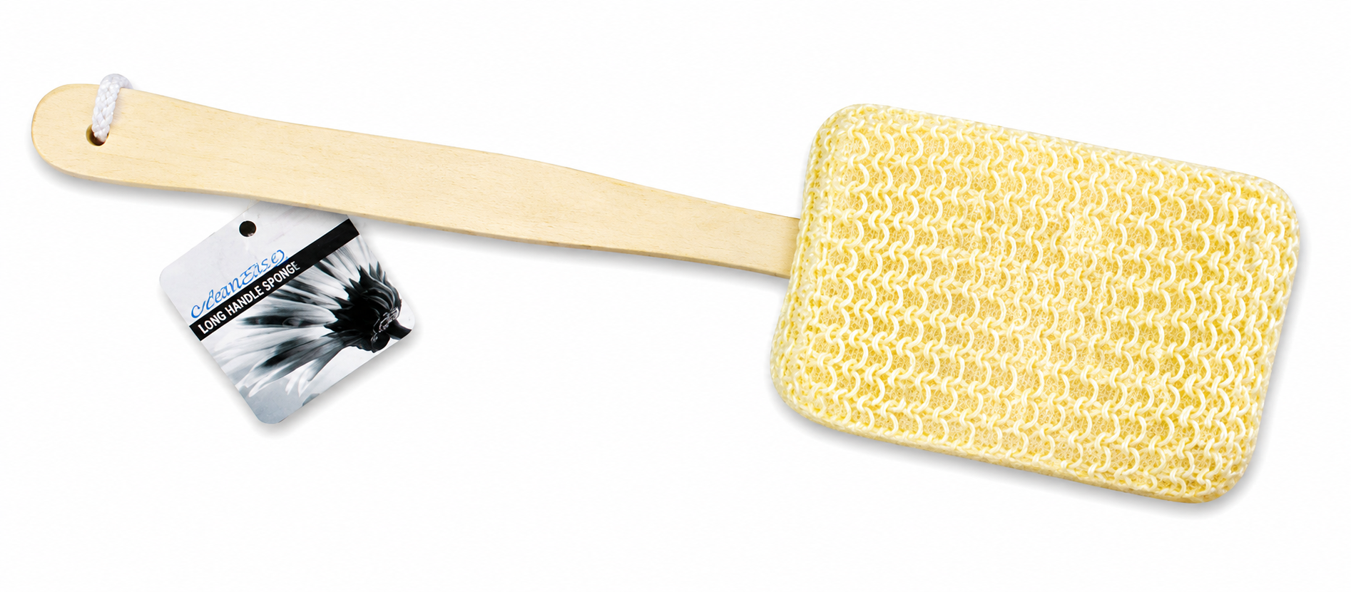 Exfoliating Body Sponge 15 W/wooden Handle