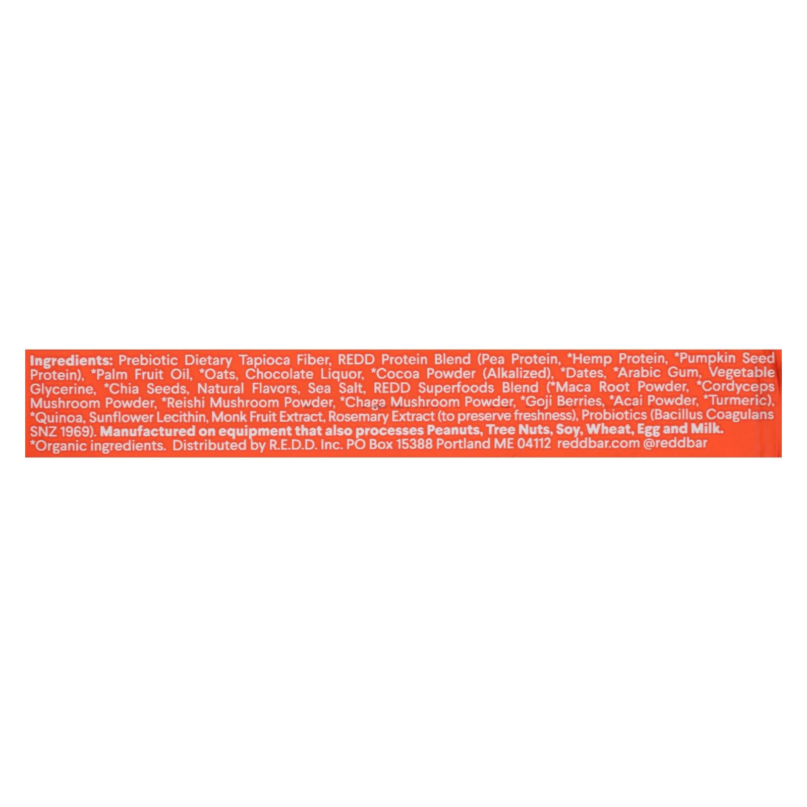 Redd Chocolate Energy Bars - 1 Each - 12 Ct
