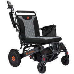 mammoth ex deluxe compact foldable power mobility aid wheelchair with 22 wide and 500 lbs weight capacity
