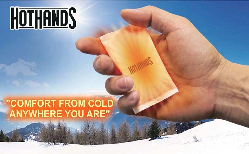 Instant Hot Pack Hothands-2 Hand Nonwoven Material Cover / Activated Charcoal / Iron Powder / Salt / Vermiculite / Water Disposable, Packaging Type- Box