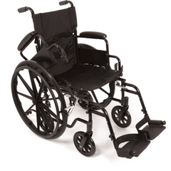 Probasics K4 Transformer Wheelchair with flip-back padded desk length arms and Elevating Leg rest ,8-inch Front 24 inch back Wheels